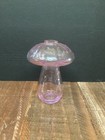 Pink Glass Mushroom Shaped Bud Vase Plant Propagation 5 5   