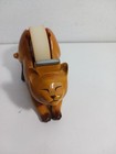Vintage Orange Kitty Cat Tape Dispenser Figi 2001 Desktop Office Kitten 