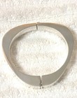 Vintage Modernist Sterling Silver Triangular Bangle Bracelet 42 4g Mexico 925
