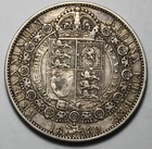 Great Britain 1889 Silver Half Crown  Nice Grade  Queen Victoria  x17 