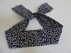 Japanese Hachimaki Headband 37 l Navy Blue Karakusa Sushi Chief  Sports