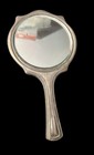 Antique Hand Held Mirror 10 5    X 5 3 4    Art Nouveau Quadruple Silverplate Read