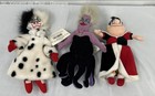 Vtg Lot Of The Disney Store Bean Bag Villains Maleficent Ursula Queen Of Hearts