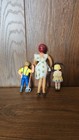 Vintage Dollhouse Figurine Lot  Farmer  Woman  Little Girl Toy Doll Bundle