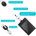 2 Pack Badge Holders  Vertical Pu Leather Id Badge Card Holder