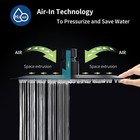 Shower Faucet Set Bathroom 8 Inch Rainfall Shower Head And Handle Set Black