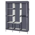 71 h Portable Closet Wardrobe Clothes Rack Storage Organizer With Shelf - Gray