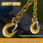 3 8 trailer Safety Chain-g80 Tow Chain G70 Hooks 4900 Lbs For Gooseneck 2-pack 
