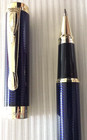 Luoshi 709 Heavy Metal Black   Blue Rollerball Pen Collectible Gift