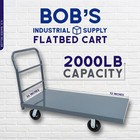 Clearance- Bisupply 36 X 72in Flatbed Cart With Wheels And Handle - 2000lb Cap
