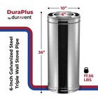 Duravent 6dp-36 Duraplus 36 X 6 Galvanized Steel Triple Wall Stove Pipe