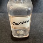 Antique Label Under Glass Perfume Cologne Bottle Apothecary Pharmacy