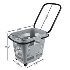 4pcs Shopping Cart  Grocery Rolling Laundry Shoping Basket  Plastic Baskets