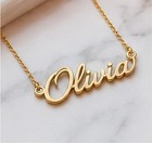 Personalized Name Necklace  Custom 18k Gold Plated Name Necklace  Minimalist Nam
