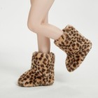 Women s Faux Fur Boots Furry Snow Boots Fuzzy Winter Shoes Fluffy Mid-calf Flat