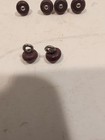 46 Antique Victorian Shank Shoe Buttons-doll  Baby  Bear Eyes Ruby Red Color