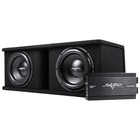 Skar Audio Dual 12  2400w Sdr Complete Bass Pkg Loaded Sub Box - Amp - Wire Kit