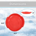 Superio Round Snow Sled Heavy Duty Plastic Saucer Sled Handles 24 Winter Snow