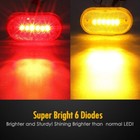 10 Pcs Amber Red 6led Side Marker Light 4  Led Clearance Camper Trailer Rv 12v