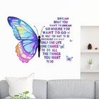 Butterfly With Motivational Quotes Wall Sticker Home Decor Wall Decal Office Diy
