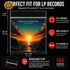 Resealable Record Outer Sleeves For 12  Vinyl Records Crystal Clear