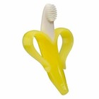    5 Pack    Baby Banana Yellow Infant Toothbrush  Easy To Hold  Made In The Usa