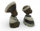 Small Stone Bust Set Colourful Hand Carved In South Africa