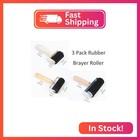 Yyaaloa 3 Pack Rubber Roller Brayer Rollers 1 4 2 4 4 Inch Art Craft Roller For