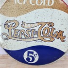 Vintage Pepsi Cola Metal Bottle Cap Sign 18 