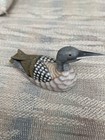 Carved Chinese Wood Loon Duck  Brown Gray Figurine  10 1 2     Rare Collectible
