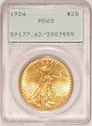 A Pair Of 1924 Rattlers  20 Pcgs Ms62 63 Saint Gaudens Gold Double Eagle Coins