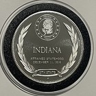 Vintage Indiana     State Proof Collectible Coin Sterling Silver  925 Medal Round