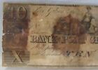 1830s-60s  10 Port Gibson Mississippi Obsolete Bank Note Civil War Pc-30