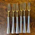 Antique Austrian Desert Knives   Forks Set 800 Silver Handles