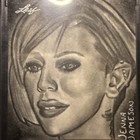 Jenna Jameson 1 1 Black white Autograph Sketch Card By Juan Rosales