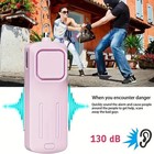 Personal Self Defense Alarm Keychain 130db Usb Rechargeable Led Safety Siren