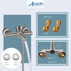 Aolemi Wall Mount Tub Filler Brushed Nickel 6 Inch Center Bathtub Faucet With Ha