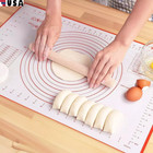 2pack Large Silicone Baking Mat Super Thick Non-stick Cake Pad Dough Rolling Mat