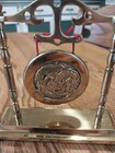 Solid Brass Miniature Gong Bell Decorative Vintage 5   x 5 