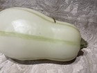 Pottery Barn  Long White Gourd Sculpted Candle  4    Long  Fall Decor