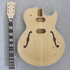 Diy 6 String Lp Electric Guitar Kit Mahogany Body  Semi Hollow Cr Part Set Neck