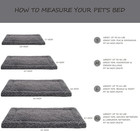 Washable Dog Bed Mat Reversible Dog Crate Pad Soft Fluffy Pet Kennel Beds Dog   