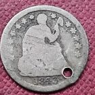 Love Token  sarah  On 1843 Seated Liberty Half Dime 5c  68106