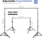 Photo Video Studio Backdrop Stand Kit  8 5x10ft Adjustable Photography Greenscre
