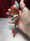 Vintage Pixie Elf Christmas Ornament Japan Pipe Cleaner Body Rubber Face 1960   s