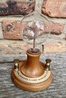 Vintage 1879-1979 100th Anniversary Thomas Edison Bulb Replica Wood Base Works