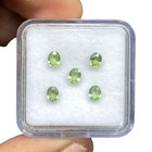 5 Pcs Natural Green Sapphire 4x3mm Oval Cut Dazzling Loose Gemstones Sri Lanka