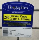 Geographics Impressionistic 250 Blank Business Cards World Map Made Us Precut