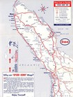 Vintage 1955 New York To Florida    upside-down    Esso Road Map     Version 2