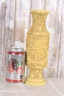 Vintage Asian Chinese Japanese Resin Vase Hand Carved Signed 10   